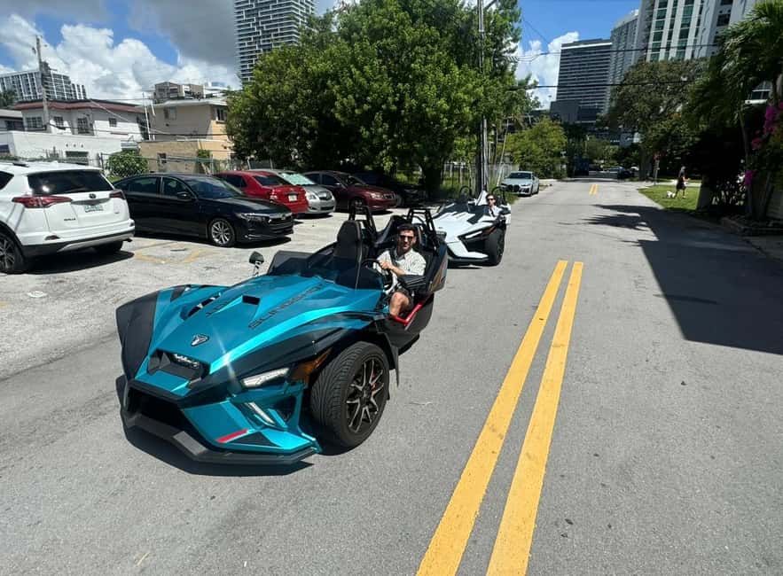3 to 4 Hours Slingshot Rental Miami - We The Best !! - The ride setup: what “Polaris Slingshot” means for your day