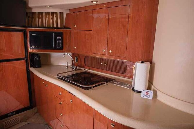 45 Ft Private Yacht Rental in Miami - Inside the Experience: Kitchen, Dining, Sound, and LED Lighting