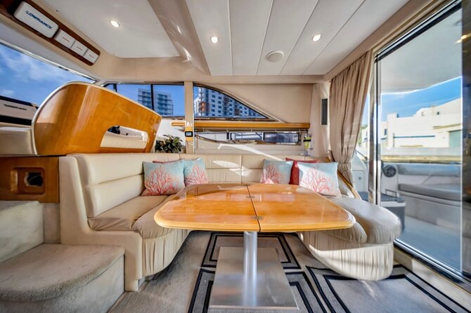 55ft + FREE HOUR Miami Yacht Rental 3 to 6 Hours 13 People - Brickell Avenue Bridge pass-through: skyline views in the middle of the cruise