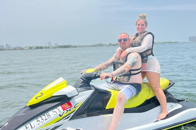 AquaFusion Combo: Jet Ski + Party Boat Excursion (Groups) - Skyline photo time: how to get shots that look like Miami