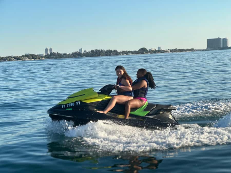 Best Jet Ski Rental in Miami with Free Boat Ride - The 60 minutes of jet skiing: skyline, mansions, islands, and sandbars
