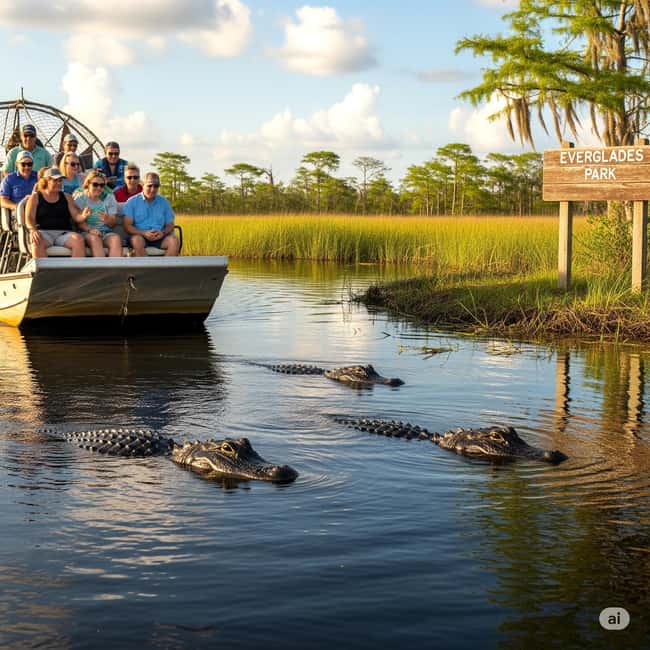 From Miami Beach: Everglades Airboat & Gator Spotting Tour - Riding the wetlands: flooded grasslands and subtropical forest habitat