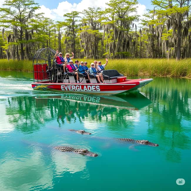 From Miami: Everglades Airboat Alligator Tour with Transfer - From Miami to the Everglades, with curbside pickup