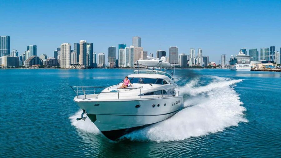 From North Bay Village: Private Boat Party with Champagne - Cruising Past Millionaires Row, Star Island, Porsche and Fendi