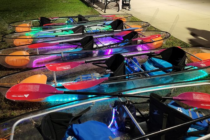 L.E.D. Light Kayak Miami City Lights - LED Light Kayak at 8:30 pm, the skyline looks close enough to touch