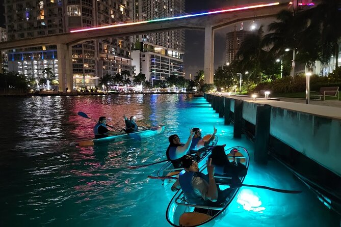 L.E.D. Light Kayak Miami City Lights - How the LED lights actually shape the experience