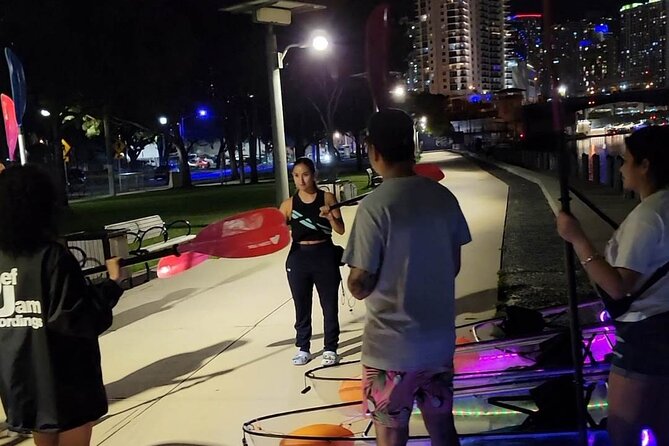 L.E.D. Light Kayak Miami City Lights - Time on the water, what you do when it goes fast, and why 2 hours still feels full