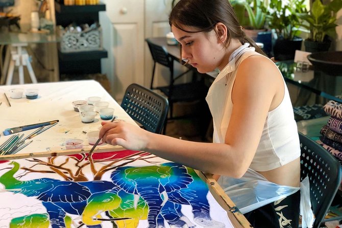 Make and Paint a Malaysian Batik Scarf in Aventura, Florida - The Painting Process: Relaxing, Guided, and Adjustable