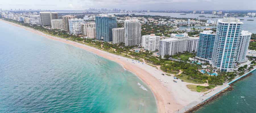 Miami 50-Minute Airplane Tour: Beaches, Islands & Downtown - Virginia Key and Key Biscayne: quieter beaches from high above