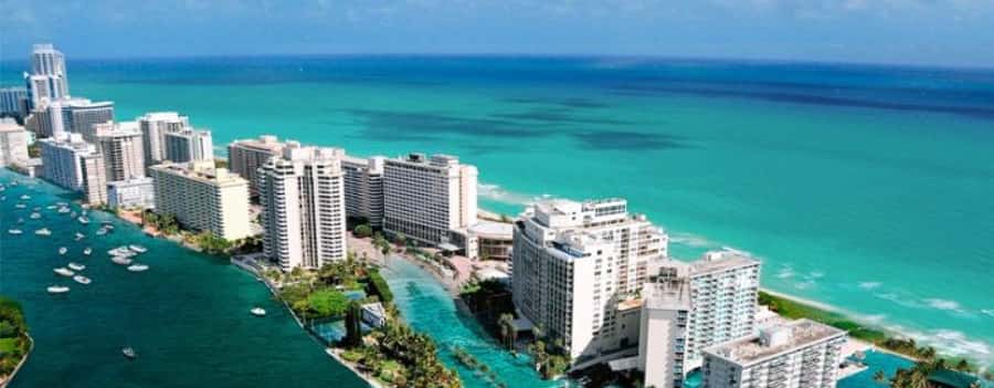 Miami 50-Minute Airplane Tour: Beaches, Islands & Downtown - Bal Harbour: pristine shoreline and upscale coastline details