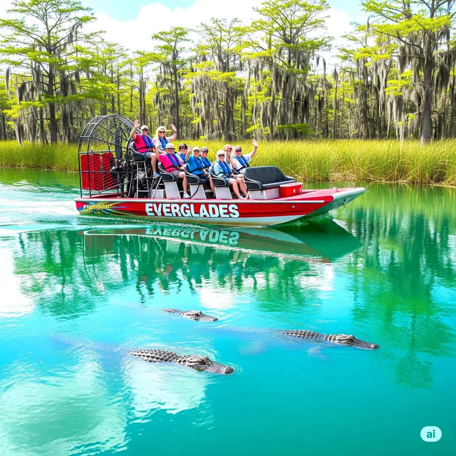 Miami: Alligator Spotting Airboat and Wildlife Reserve - Wildlife park time and the free group photo