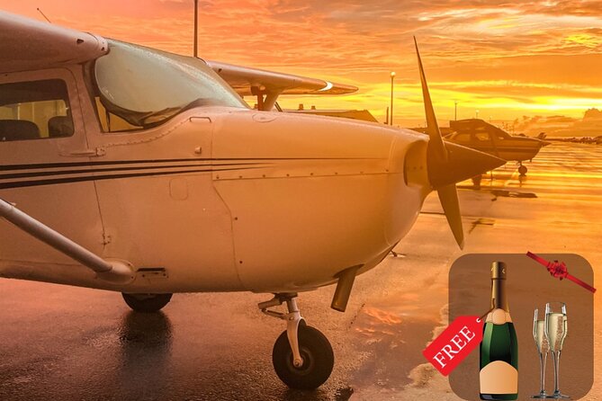 Miami Beach: Romantic Sunset Private Airplane Tour with Champagne - Birthday-Friendly Energy and Small Extras You Can Request