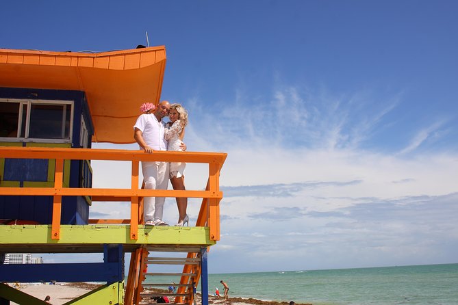 MIAMI Beach Wedding or Vow Renewal Ceremony - Photos, Flowers, and Champagne: Your Keepsakes in One Package