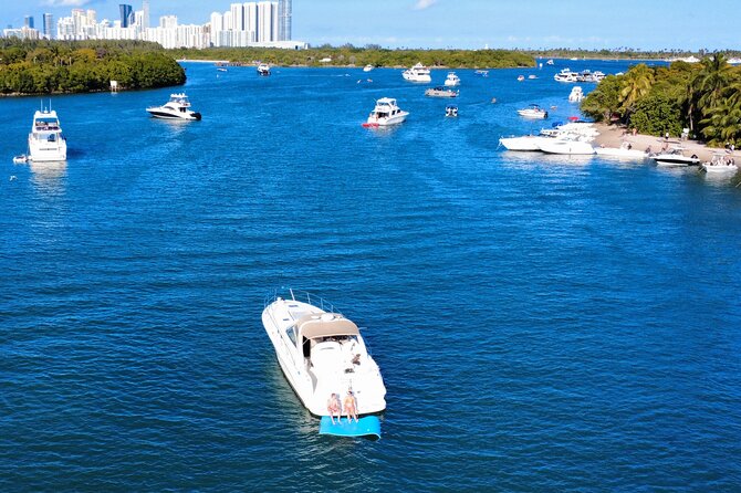 Miami Boat Rental for Day or Sunset Cruise with Captain - Haulover Sandbar: the swim and snorkel time that makes it feel real