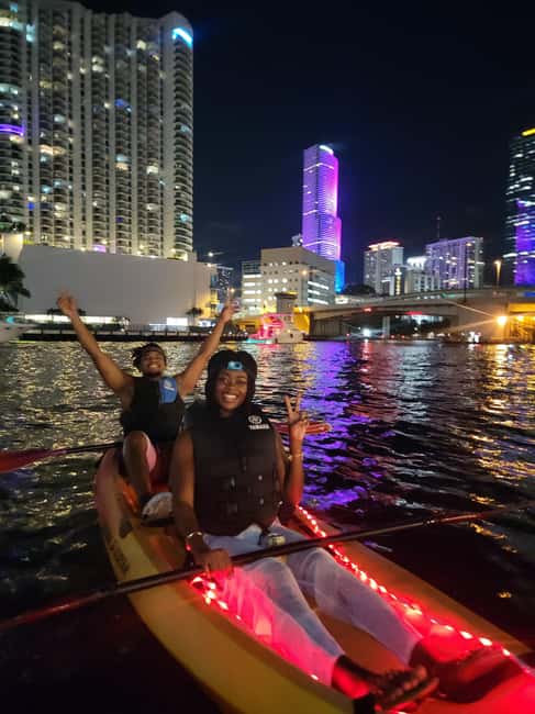 Miami: Guided LED-Lit Kayak Night Tour - The first stretch, training, drinks, and getting your bearings