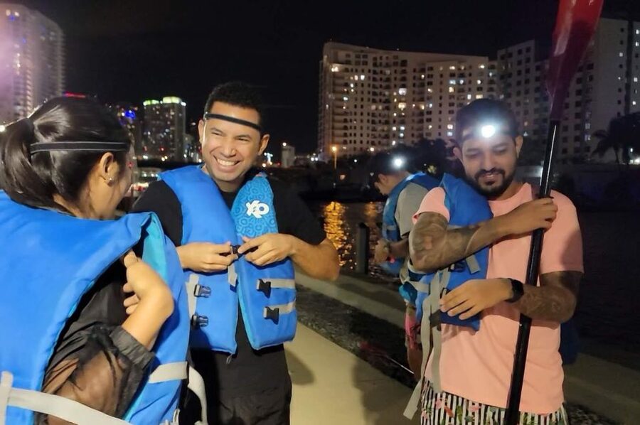 Miami: Guided LED-Lit Kayak Night Tour - Paddling the Miami River past bars, restaurants, and yacht energy
