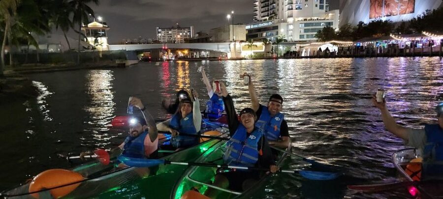 Miami: Guided LED-Lit Kayak Night Tour - What to wear and bring for a night kayak tour that can get you wet
