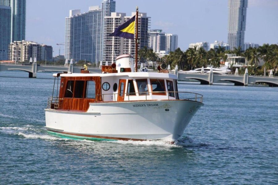 Miami: Miami Skyline Vintage Yacht Cruise, - Meeting at Miami Beach Marina, near Pier A