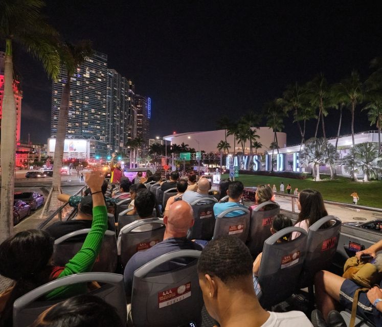 Miami: Open-top Bus Sightseeing Night Tour with Live Guide - Brickell Avenue and the business-district glow