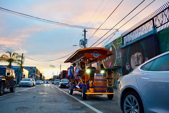 Miami Pedal Pub: Arts District Party Bike Pub Crawl - Wynwood by party bike, murals you can feel