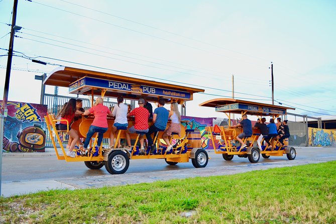 Miami Pedal Pub: Arts District Party Bike Pub Crawl - Price and value for a $58, 2-hour experience