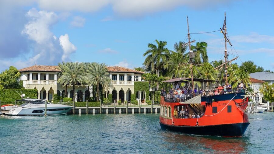 Miami Pirate Boat Cruise: Skyline & Millionaire Homes - Millionaire’s Row and the skyline combo that makes Miami feel big