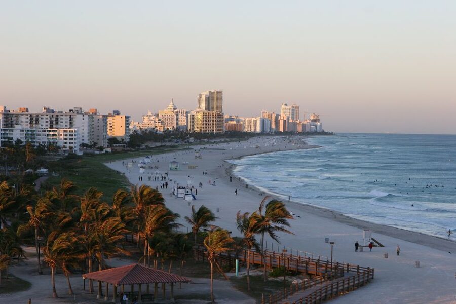 Miami: Private 50-Minute Sunset Airplane Tour - South Beach and Miami Beach: the iconic skyline and the coastline glow