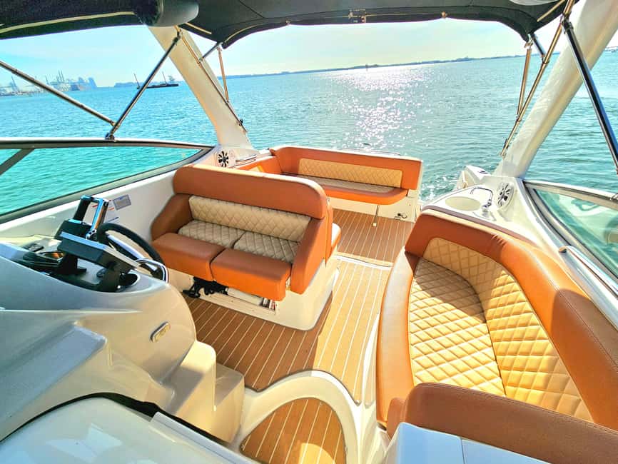 Miami: Private Boat Cruise & Guided Scenic Tour - Miami Marine Stadium break time and how the long option changes pace
