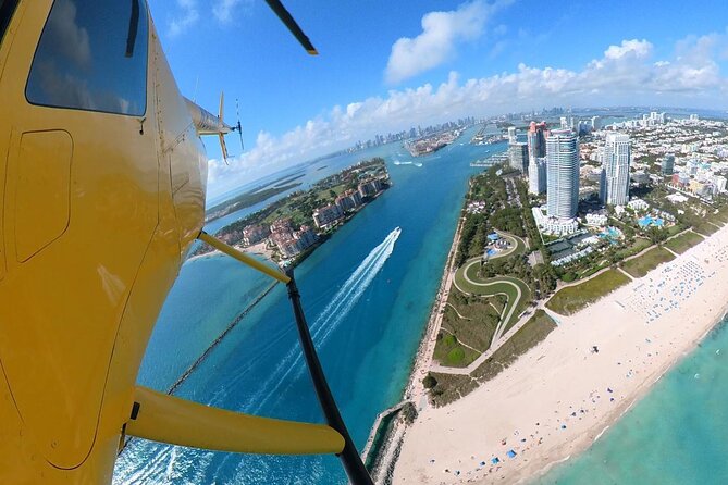 Miami Sightseeing Helicopter Tour Ride things to do Miami Beach - Downtown Miami and Brickell from above, the skyline payoff
