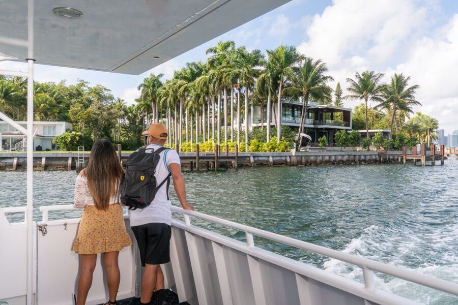 Miami: The Original Millionaire’s Row Cruise - On-Board Comfort: Lower Salon Windows, Upper Deck Views