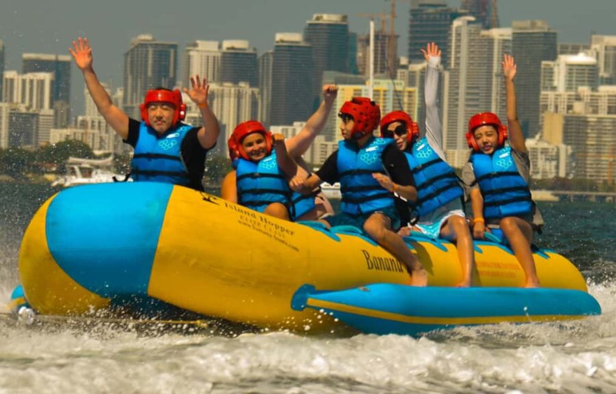 Miami: Tubing Ride Experience - Getting to Dinner Key Marina and Pier 9 (Yellow Smiley Flags)
