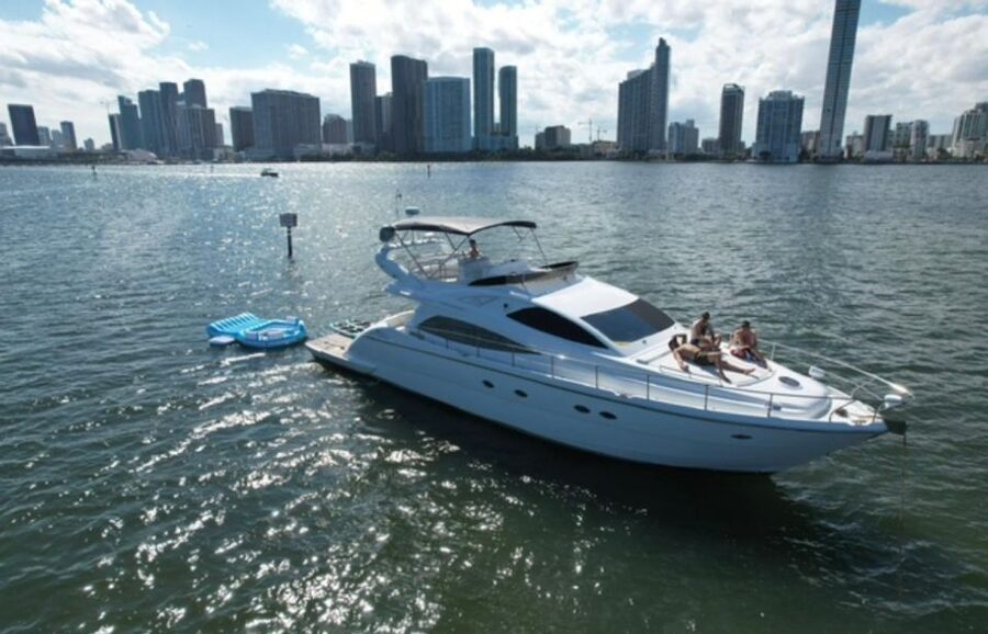 Miami Yacht Rental with Jetski, paddleboards, Inflatables - The 4-Hour Flow: Star Island, Downtown Views, and Island Time