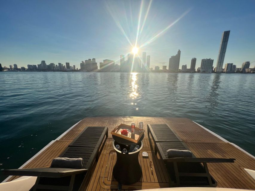 Miami Yacht Rental with Jetski, paddleboards, Inflatables - The Boat Comfort Factor: 3 Bedroom, 3 Bath and JLAUDIO Sound