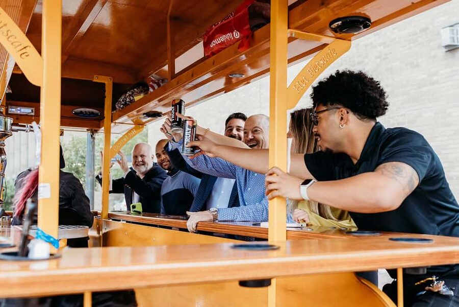 Pedal Pub Miami: Art District Party Bike Pub Crawl - Starting at Astra in Wynwood (and why the pink building matters)
