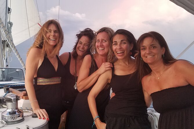 Private Sailing on the Miami Bay - Biscayne Bay - Passing the Rickenbacker Bridge Toward Brickell and Downtown