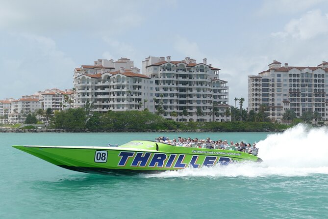 Small-Group Miami City and Speedboat Tour & Hotel Pick-up - Thriller Speedboat Ride: Port of Miami to Star Island With Real Adrenaline