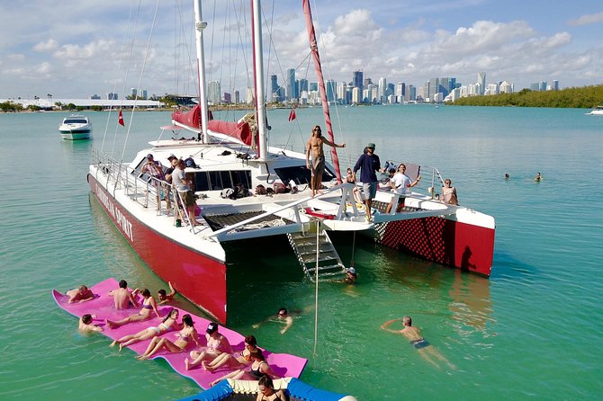 South Beach Sail Splash aboard the Caribbean Spirit - What you’ll see: skyline, coastline, mansions, and historic buildings from offshore